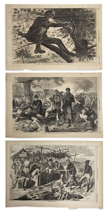 (WINSLOW HOMER.) Archive of approximately 300 nineteenth-century periodical leaves with illustrations after Winslow Homer.